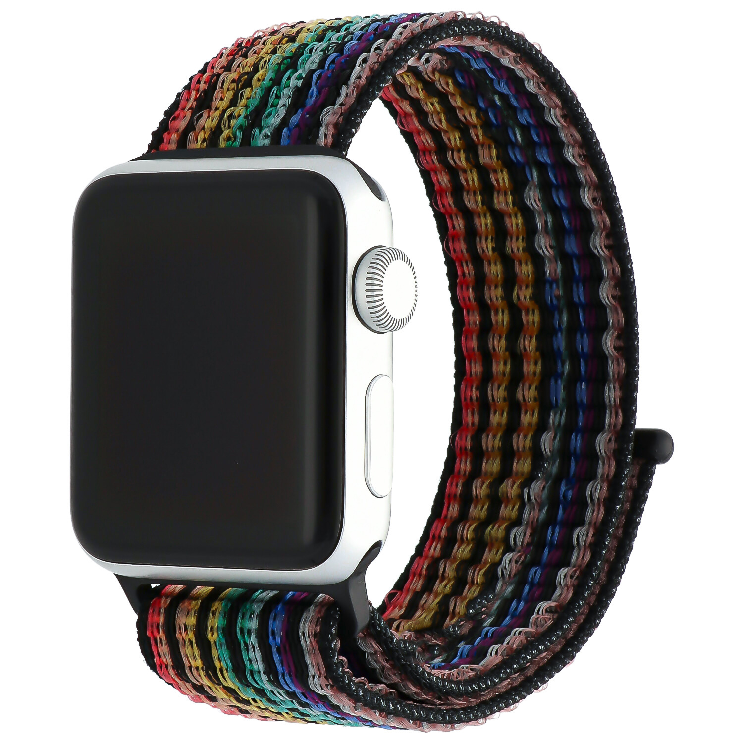 Cinturino Nylon Sport Loop Per Apple Watch Orgoglio Nero